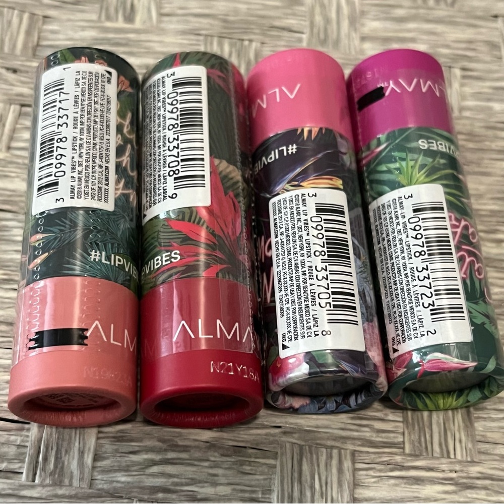 Almay #LipVibes Matte and Cream Lipstick Set of 4 Vibrant Pinks - Picture 4 of 4